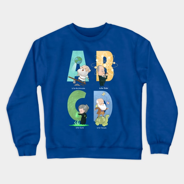 Science ABC Crewneck Sweatshirt by Queenmob